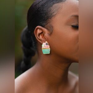Crystal Cupcake Earrings
